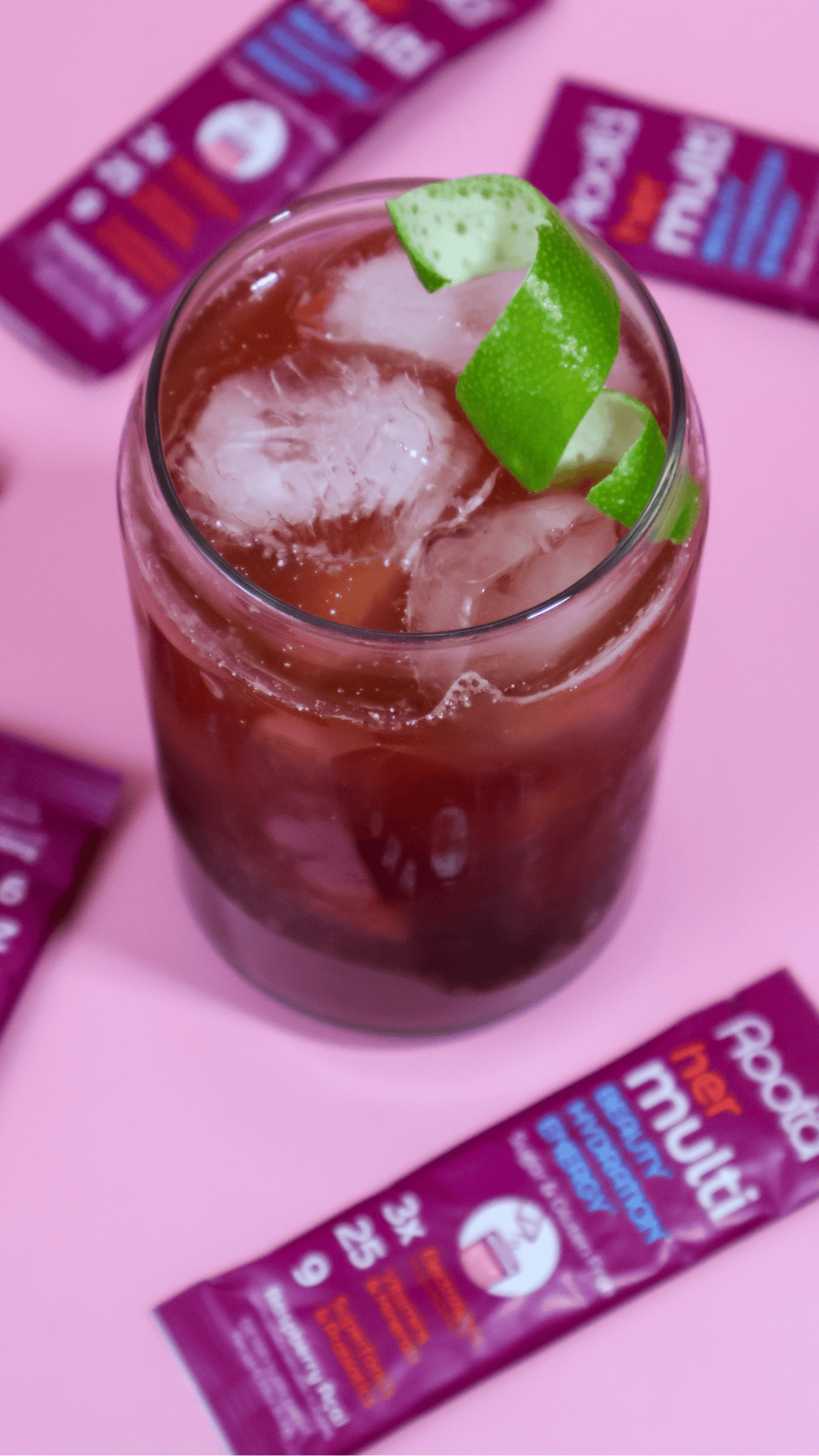 Raspberry Pomegranate Limeade crafted by @ginbeforebreakfast