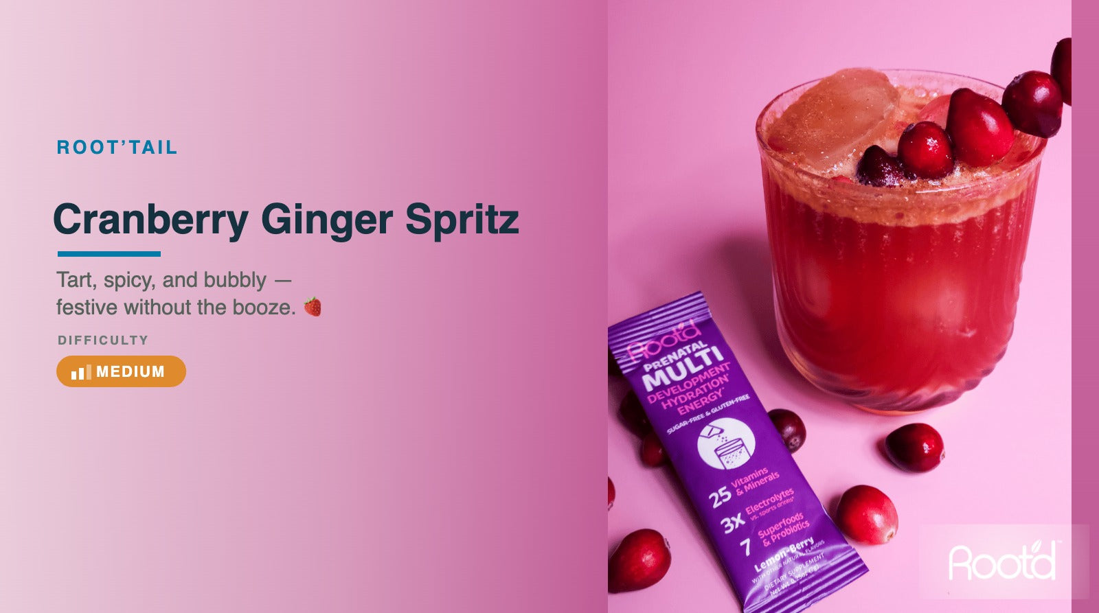 Cranberry Ginger Spritz crafted by @ginbeforebreakfast