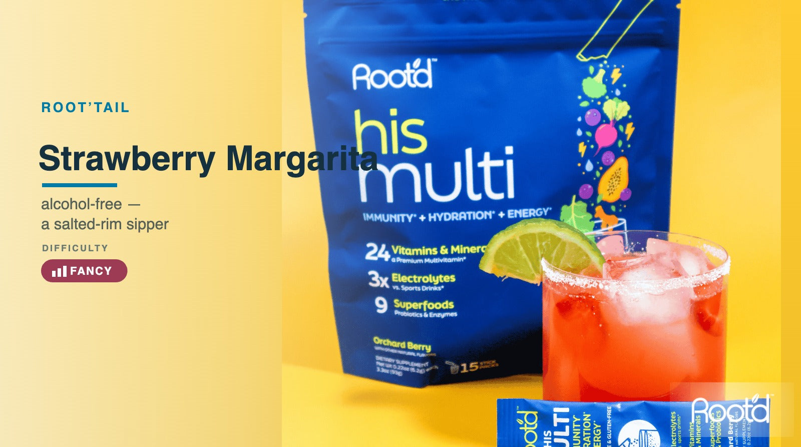 Non-alcoholic Strawberry Margarita crafted by @ginbeforebreakfast