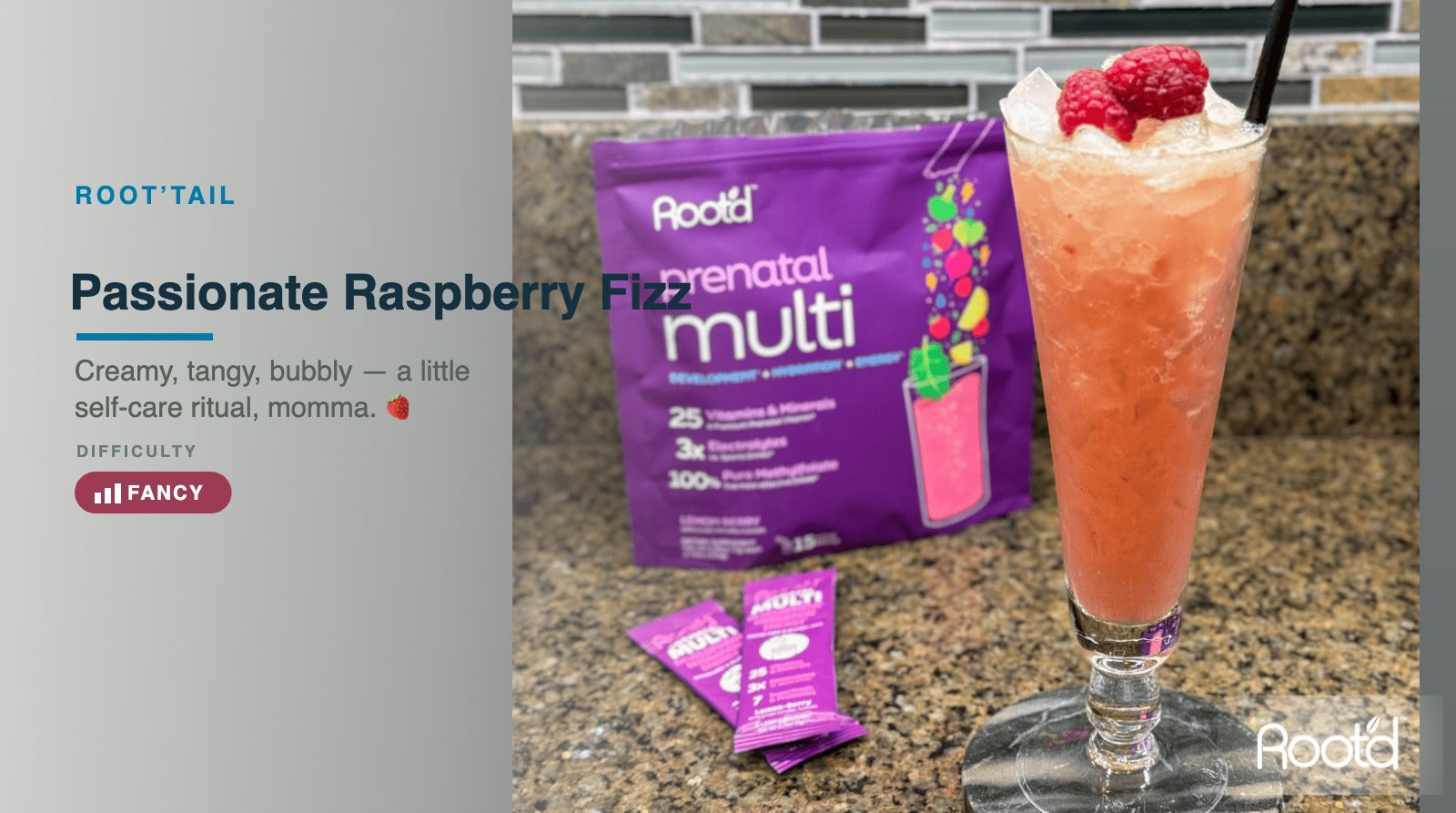 Passionate Raspberry Fizz crafted by @mixshakestir