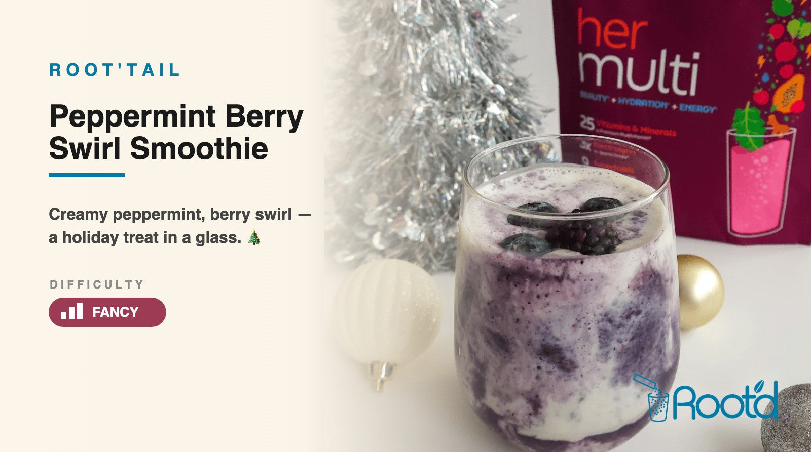 Peppermint Berry Swirl Smoothie by @ginbeforebreakfast