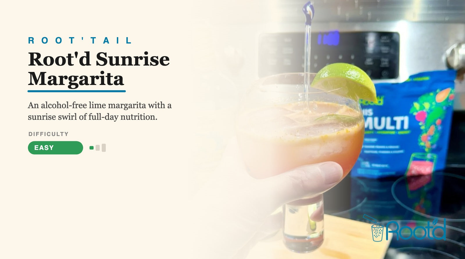Root'd Sunrise Margarita crafted by @tkoman