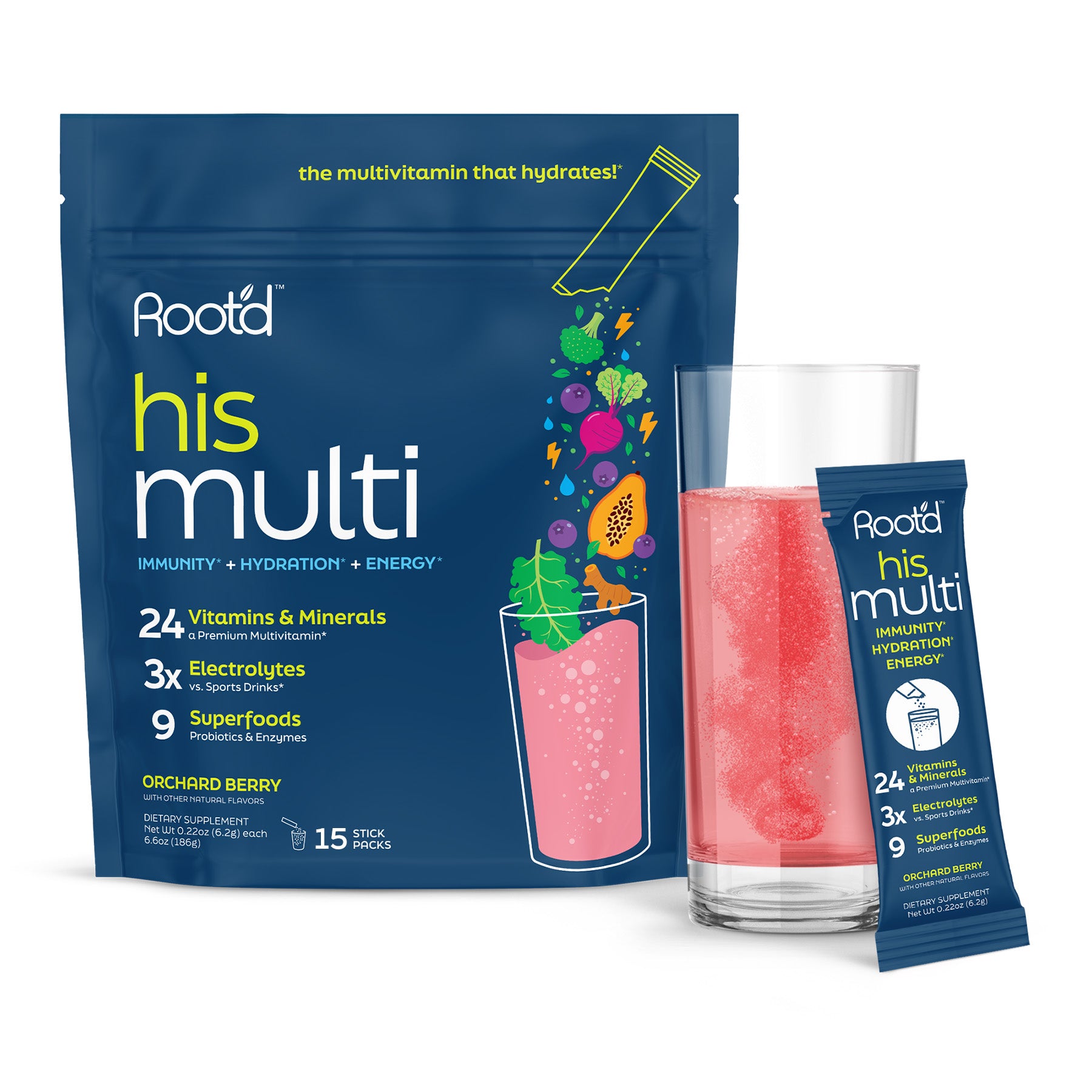 His MULTI - Essential Vitamins & Minerals + Electrolytes for Men - 15ct