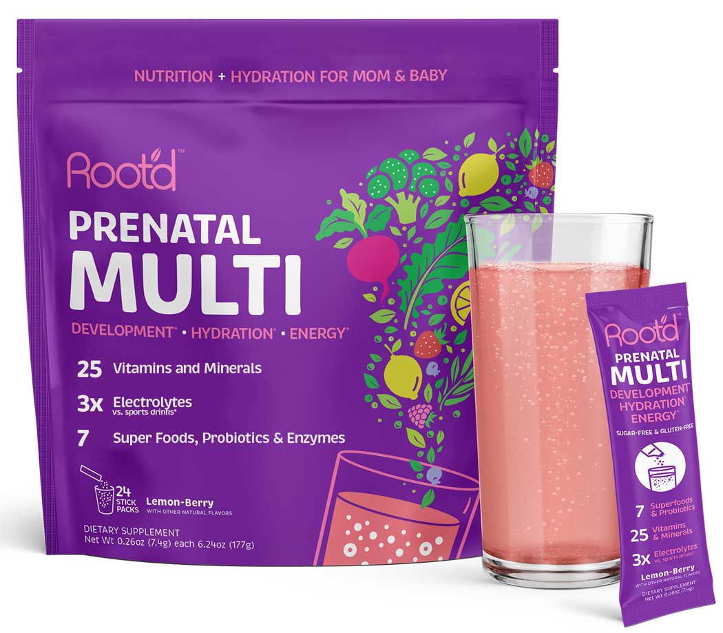 Root'd Prenatal Multi Vitamin With Electrolytes 24 Count Bag