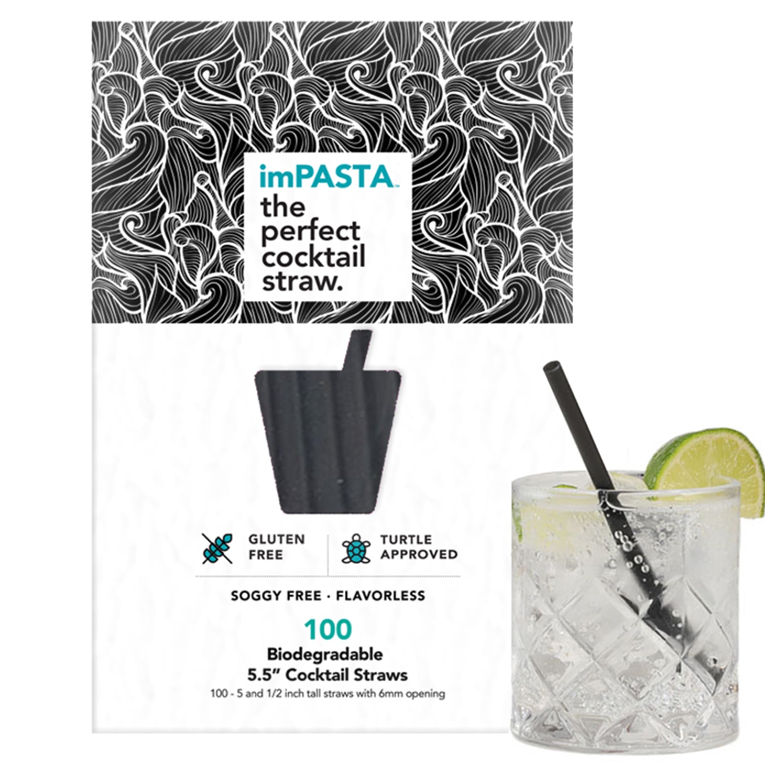 imPASTA Cocktail Straws - 100 Count